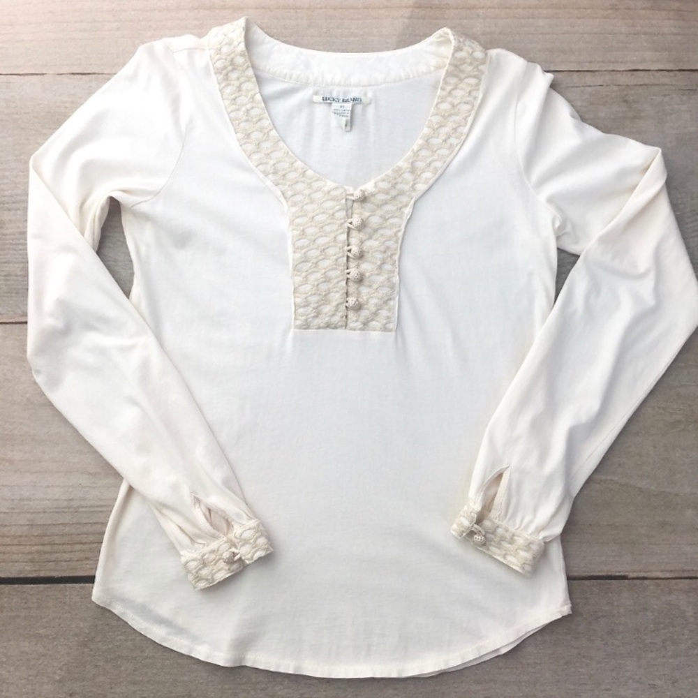 Lucky Brand Embroidered Blouse